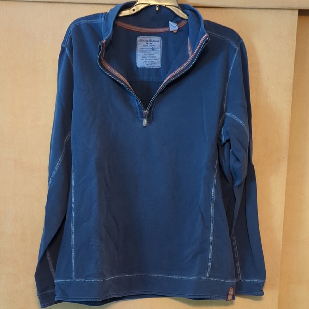 Men's Blue Half-Zip Sweater